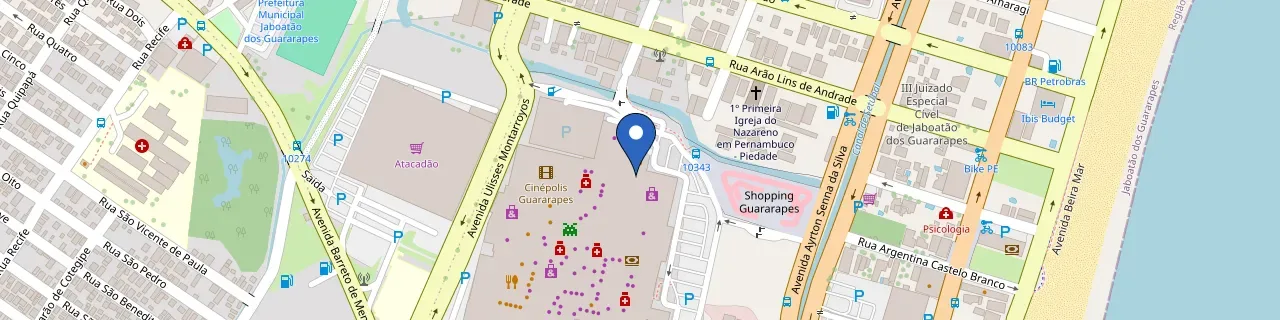 Mapa da estação Shopping Guararapes