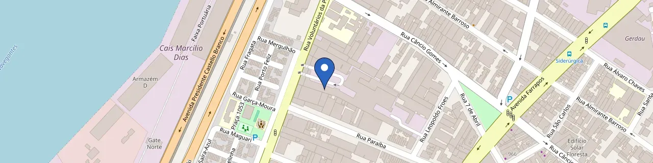 Mapa da estação Plenobras Materiais Elétricos