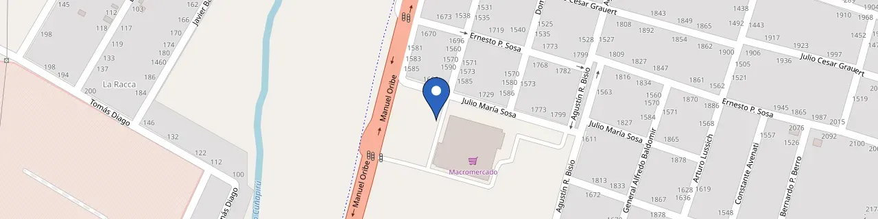 Mapa da estação Macro Mercado