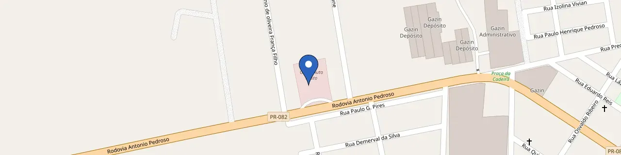 Mapa da estação Gazin Auto Posto