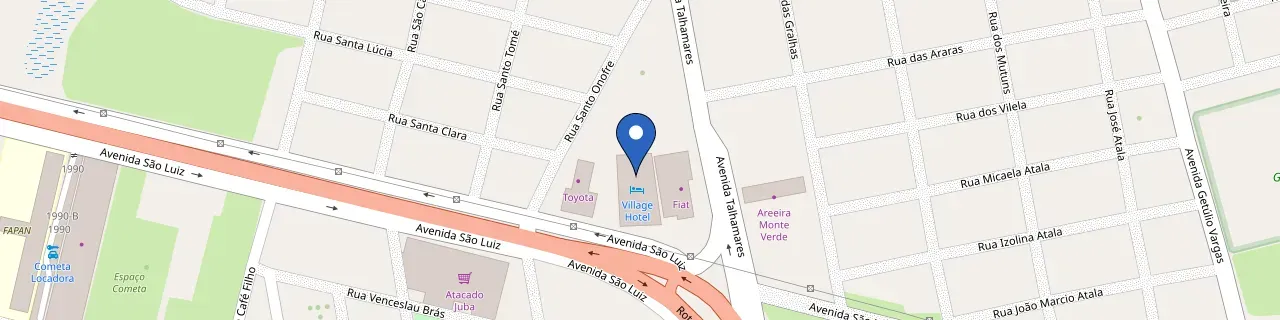 Mapa da estação Hotel Village