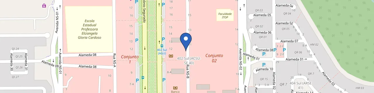 Mapa da estação Prefeitura De Palmas