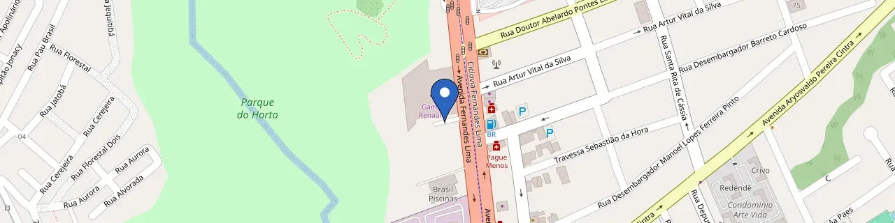 Mapa da estação Gama Veículos