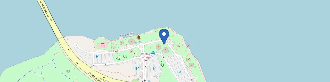 Mapa da estação Pontão Do Lago Sul