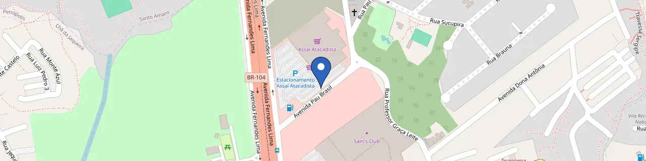 Mapa da estação Assai Atacadista