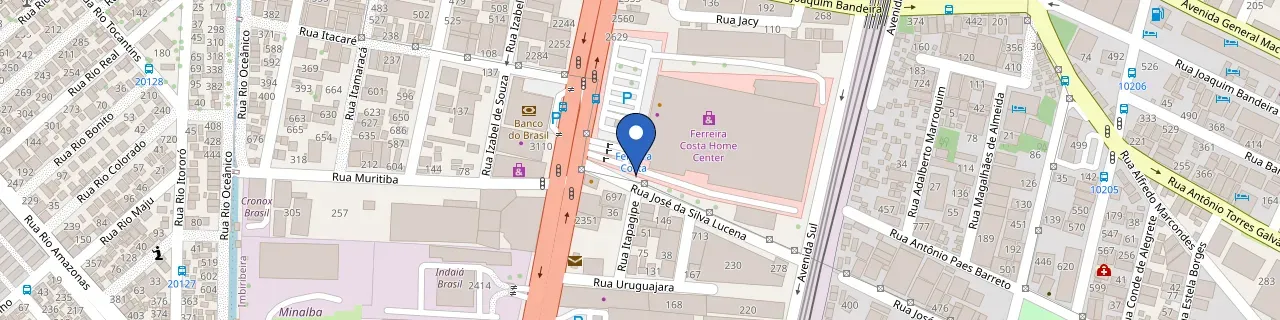 Mapa da estação Ferreira Costa Imbiribeira