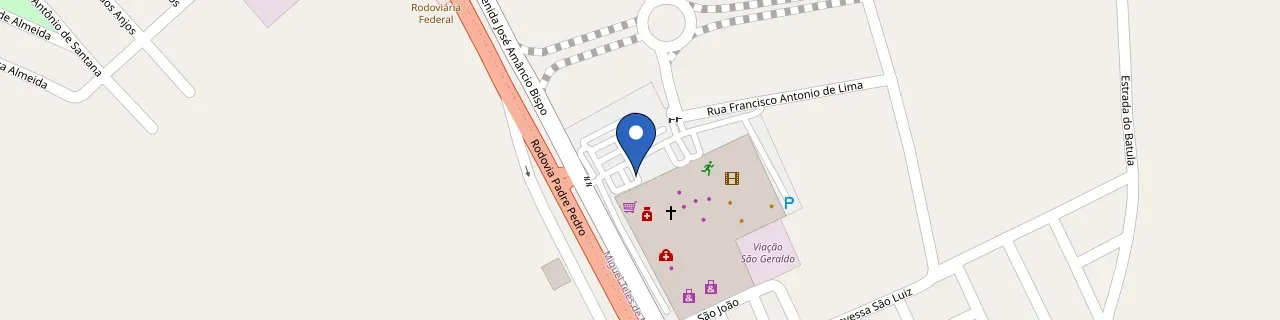 Mapa da estação Shopping Peixoto