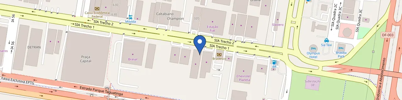 Mapa da estação Canaã Energy JAC Motors