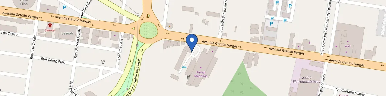 Mapa da estação Hotel Nacional Inn São Carlos