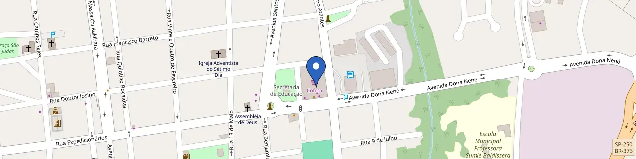 Mapa da estação Cofesa Capão Bonito