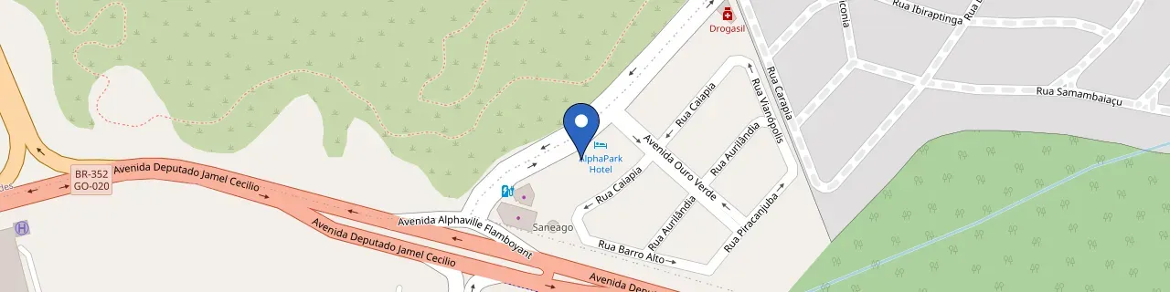 Mapa da estação Alphapark Hotel