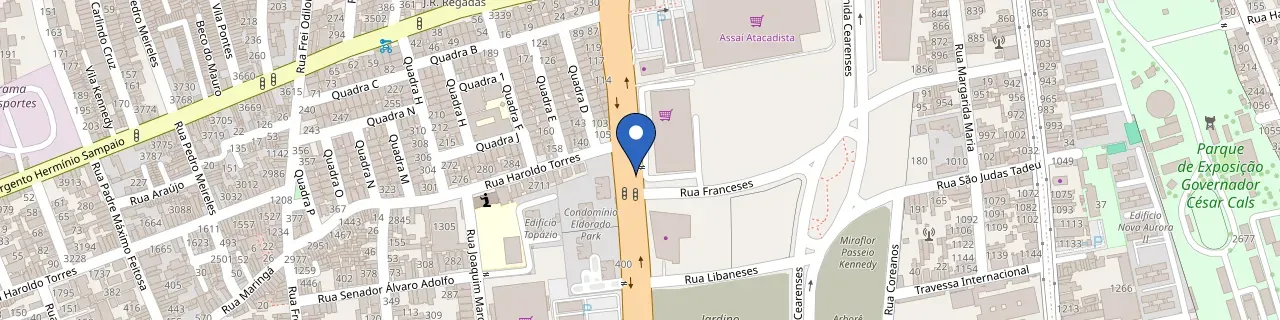 Mapa da estação Supermercado Cometa Kennedy