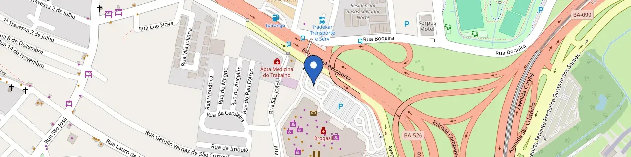 Mapa da estação Salvador Norte Shopping