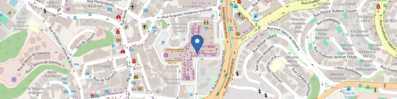 Mapa da estação Shopping Barra