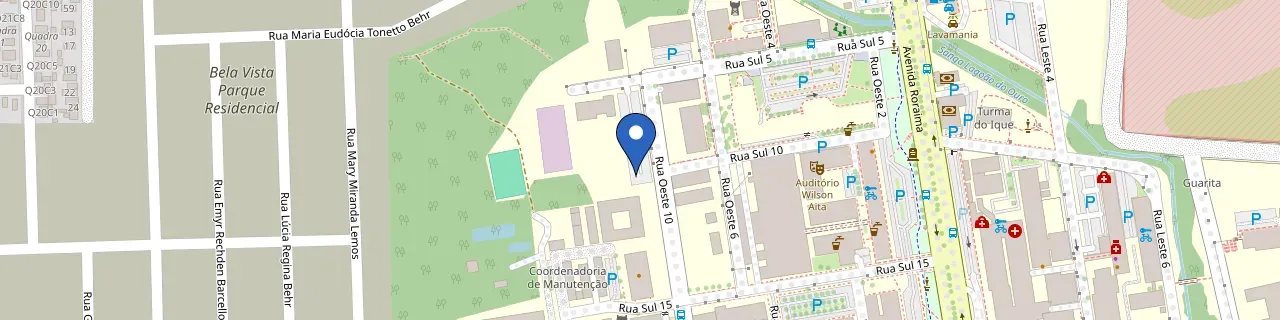 Mapa da estação Ufsm P&D Aneel - Copel