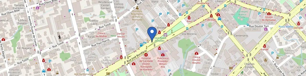 Mapa da estação Rota Mercosul P&D