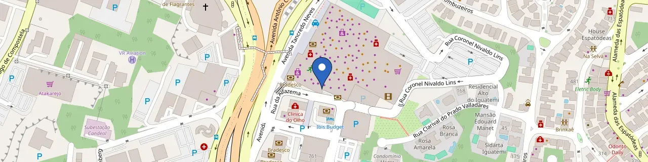 Mapa da estação Shopping Da Bahia