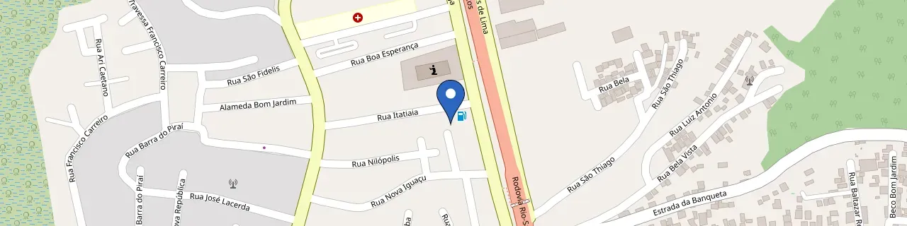 Mapa da estação Posto Costa Verde - Vale Do Café