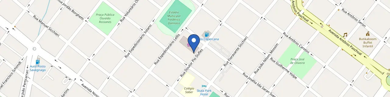 Mapa da estação Supermercado Copercana