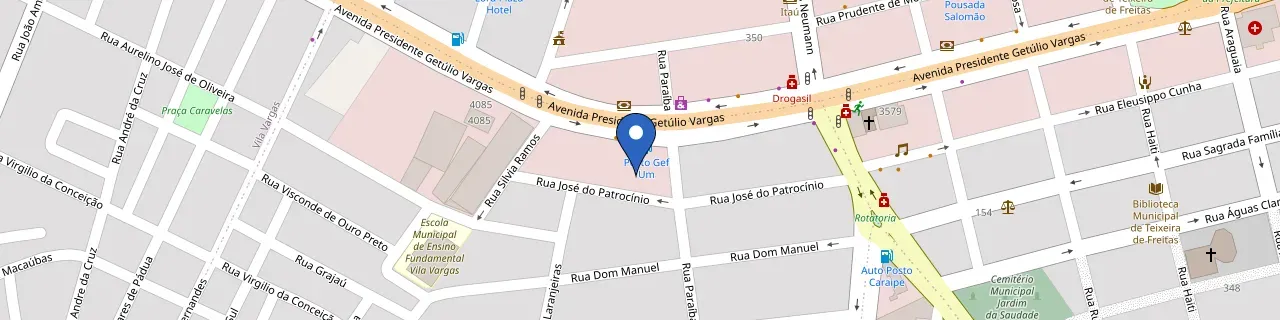 Mapa da estação Posto GEF Centro