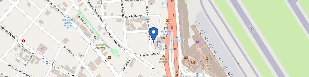 Mapa da estação Hotel Ibis São Paulo Congonhas
