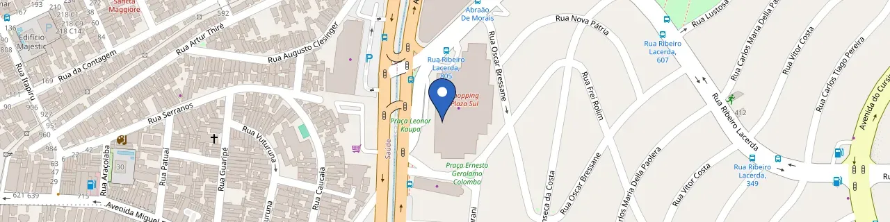 Mapa da estação Shopping Plaza Sul