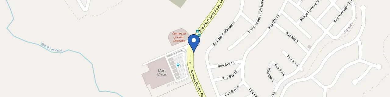 Mapa da estação Comercial Jardim Gabiroba