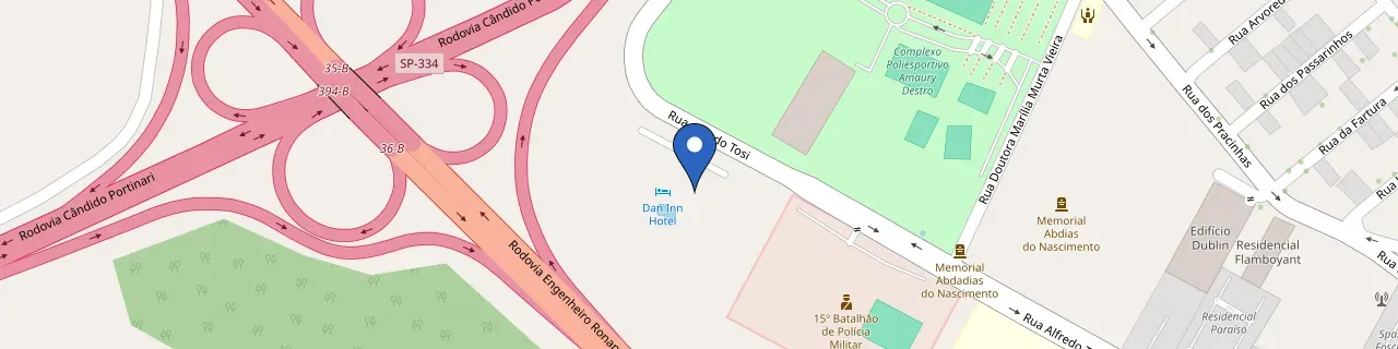 Mapa da estação Hotel Dan Inn