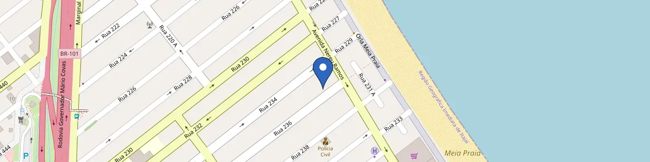 Mapa da estação Posto Mar Azul