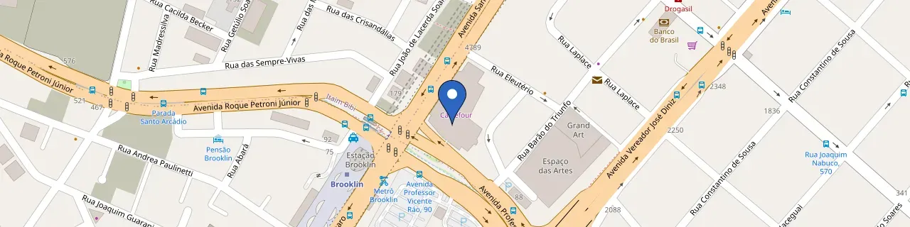 Mapa da estação Carrefour Brooklin