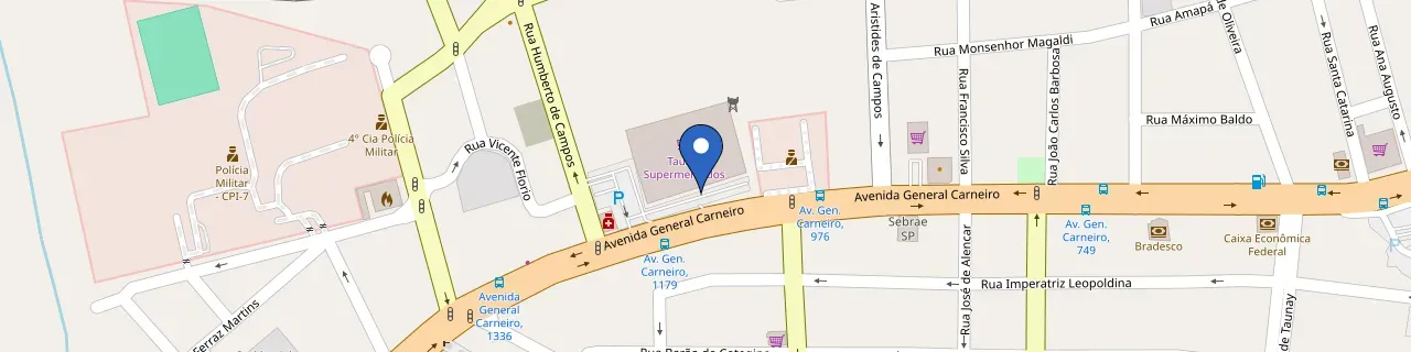 Mapa da estação Tauste General Carneiro