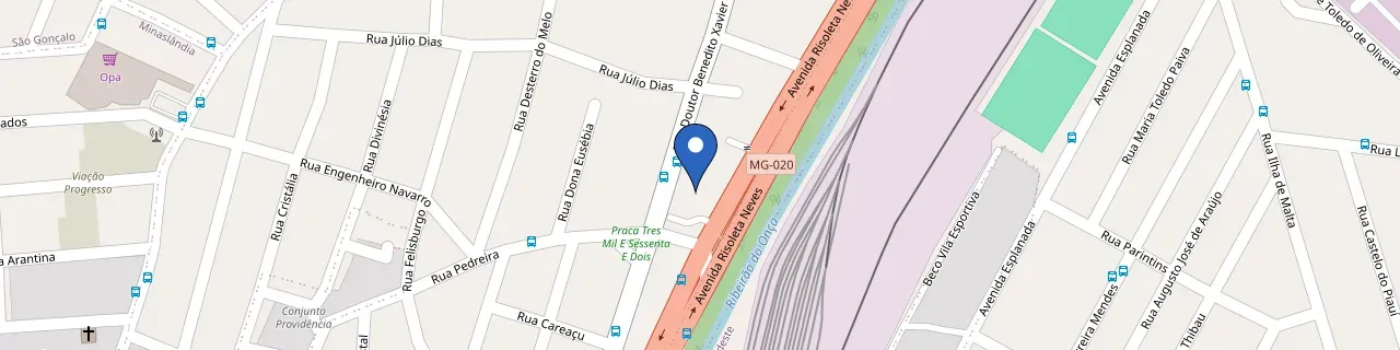 Mapa da estação Chevrolet Lider BH Via 240