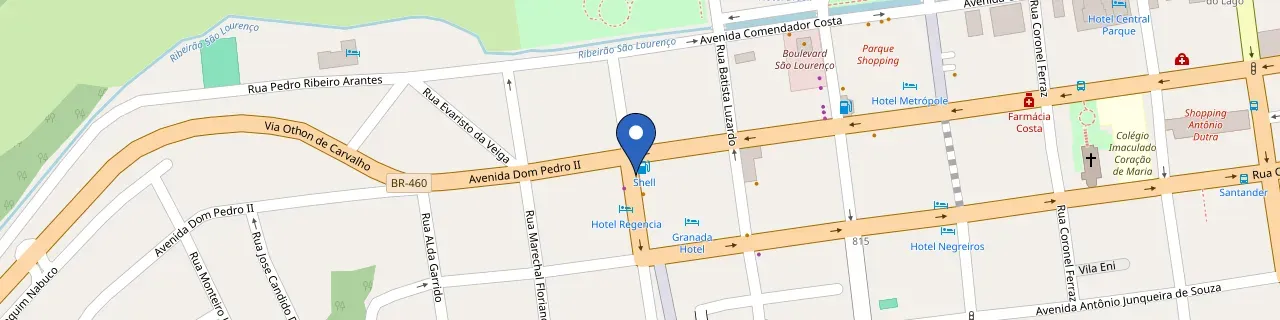 Mapa da estação Posto São Lourenço