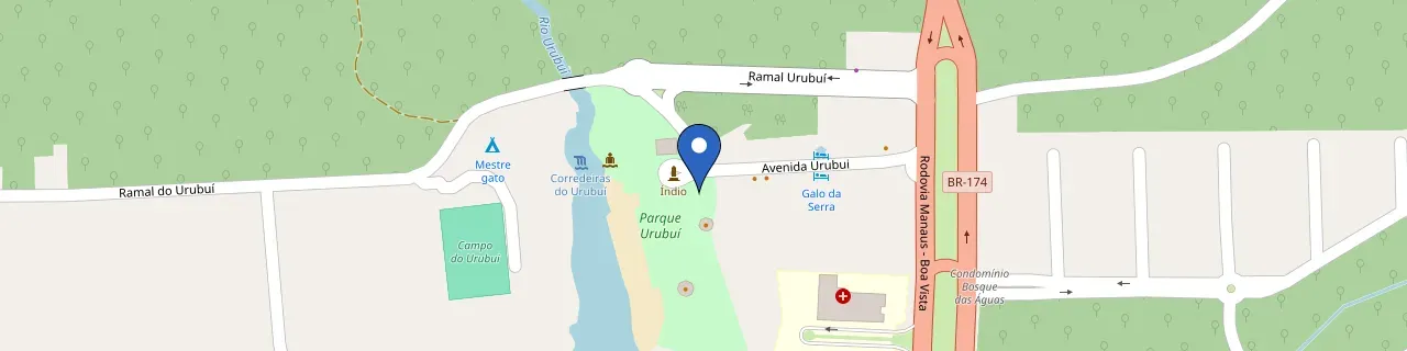 Mapa da estação Presidente Figueiredo - Urubui