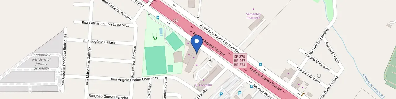 Mapa da estação GWM Caminho Presidente Prudente