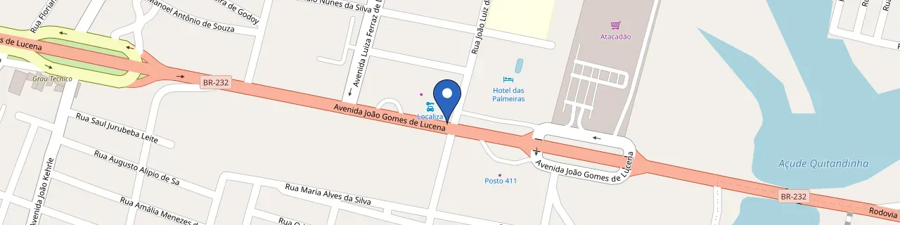 Mapa da estação BR Super Carga - NAP Energia Solar - Serra Talhada