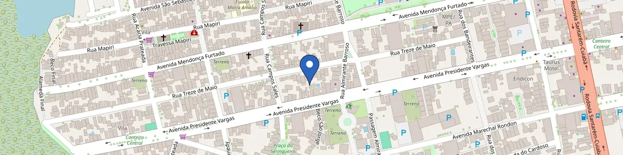 Mapa da estação Tiago Ferreira