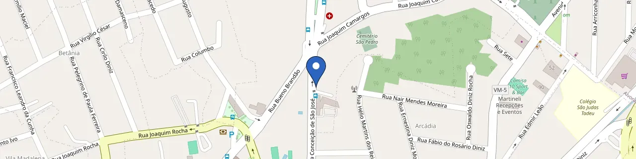 Mapa da estação Contagem Centro Hotel