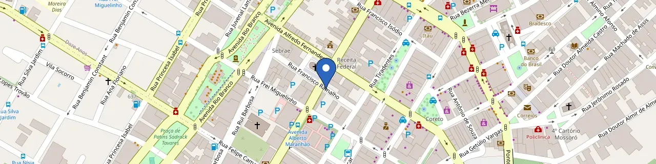 Mapa da estação BR Super Carga - Transfusão - Mossoró