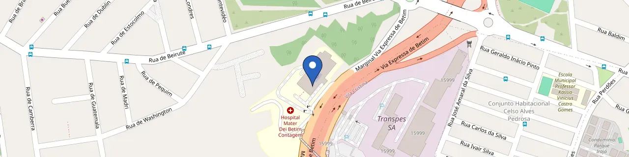 Mapa da estação Hospital MaterDei Betim