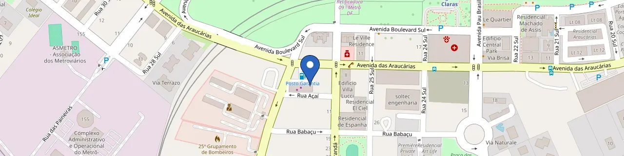 Mapa da estação Posto Garantia YellotMob