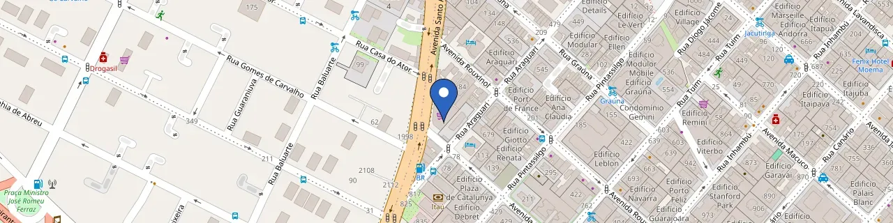 Mapa da estação St Marche Unidade Moema Pavão