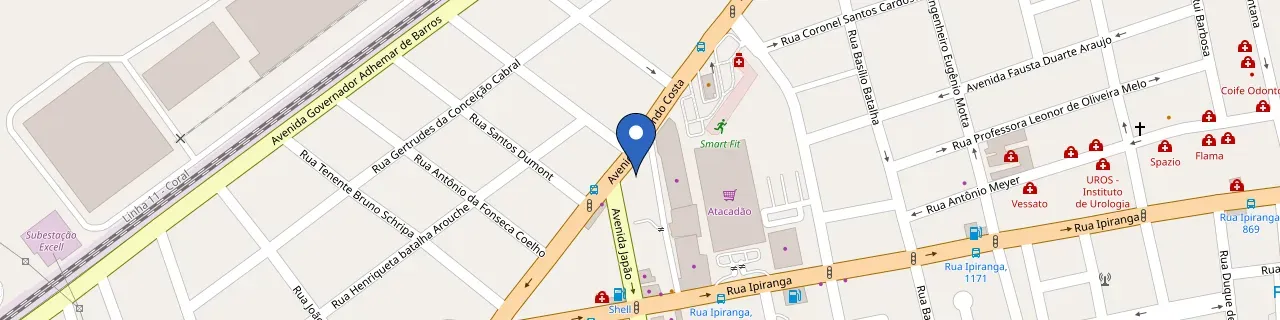 Mapa da estação GWM