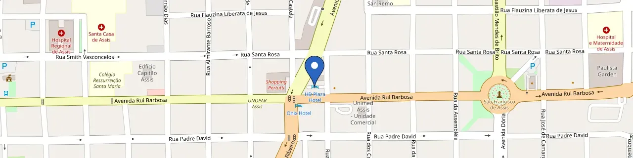 Mapa da estação Hd Plaza Hotel