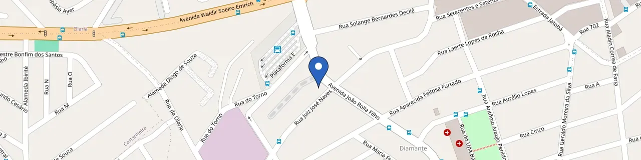 Mapa da estação Fabrício