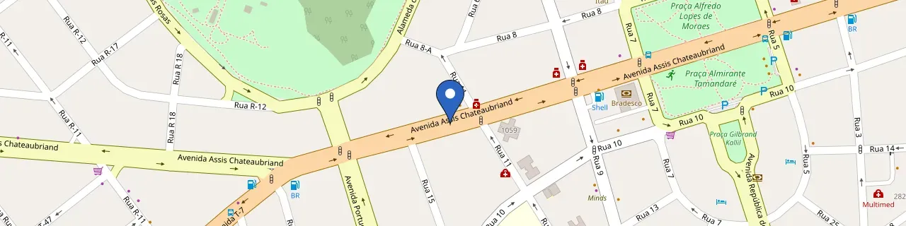 Mapa da estação Bob's Assis Chateaubriant