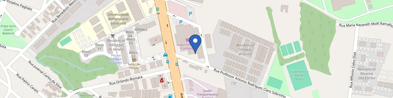 Mapa da estação Confiança Supermercados