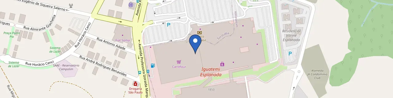 Mapa da estação Shopping Iguatemi Esmeraldas - Valet