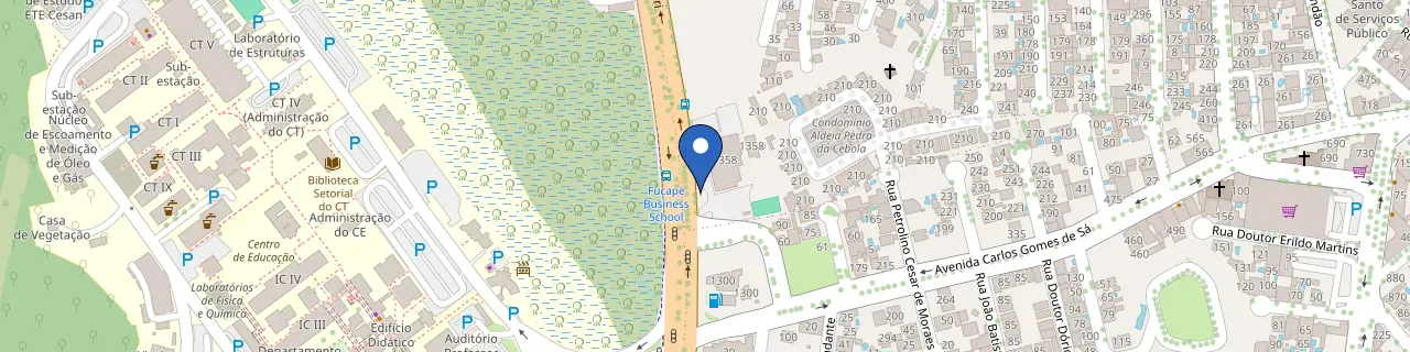 Mapa da estação Fucape Business School