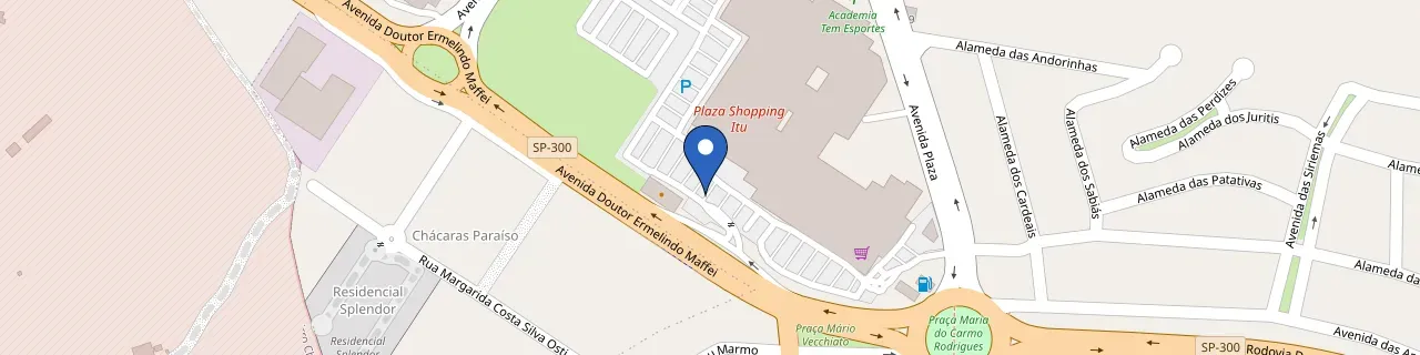 Mapa da estação Plaza Shopping Itu